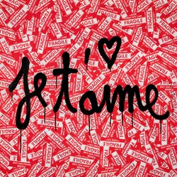 Je T'aime by Mr. Brainwash - Original on Paper sized 36x36 inches. Available from Whitewall Galleries